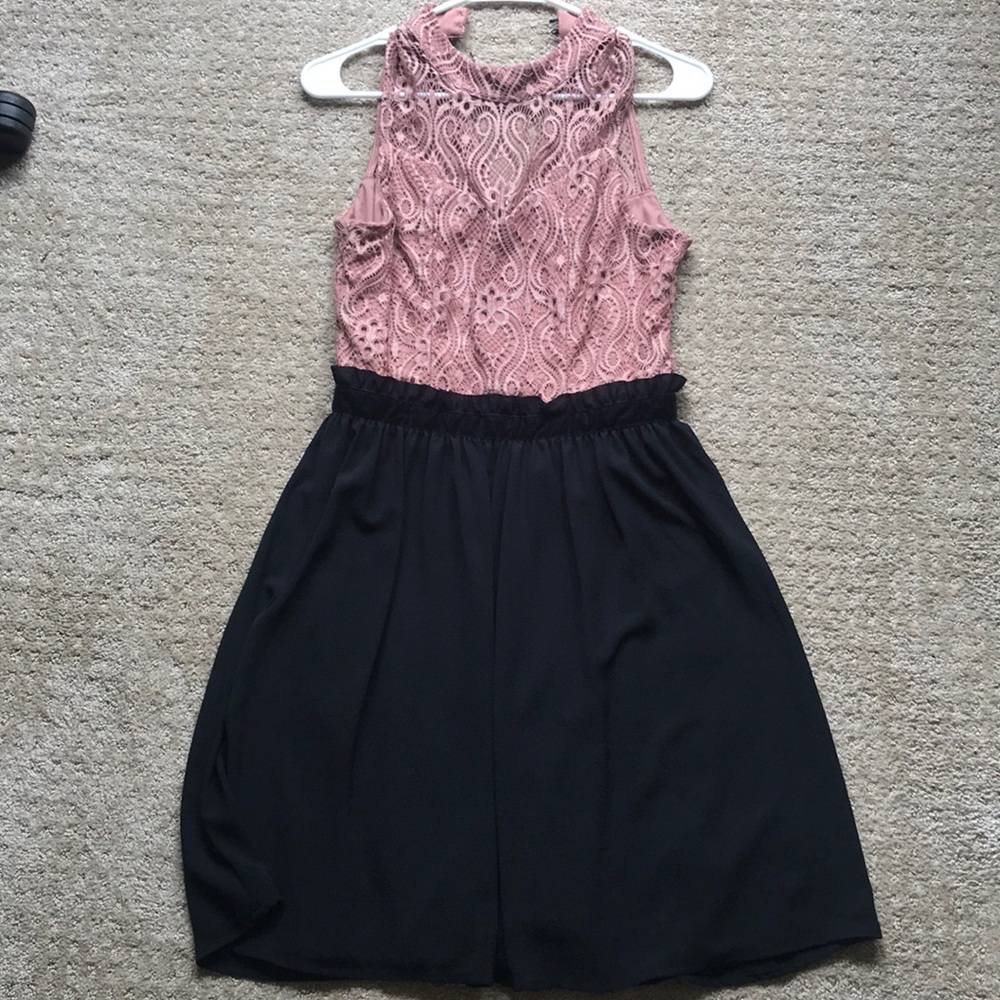 NWOT. Maurice’s Pink and Black Lace Dress